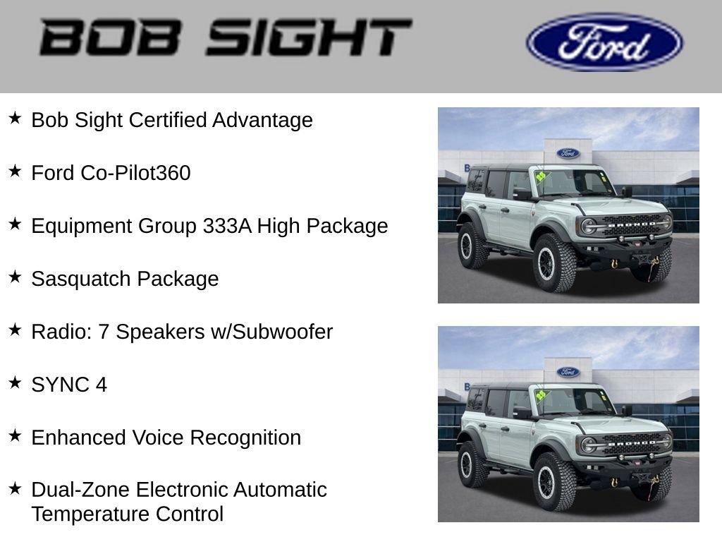 Used 2023 Ford Bronco Badlands w/ Sasquatch Package image 3