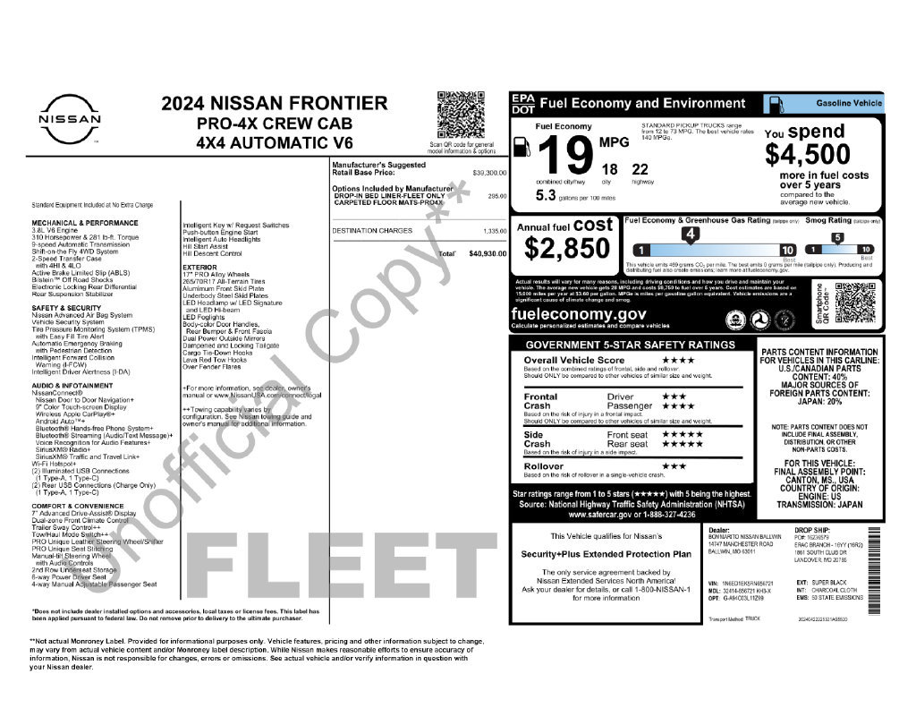 Used 2024 Nissan Frontier PRO-4X AWD/4WD image 8