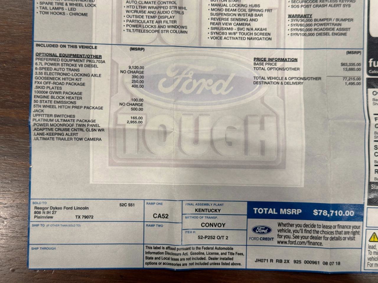 Used 2019 Ford F250 Platinum w/ Platinum Ultimate Package AWD/4WD image 84