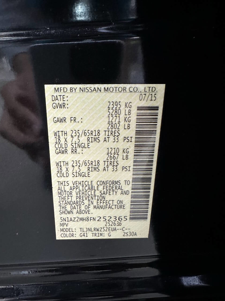 Used 2015 Nissan Murano SL w/ SL Technology Package image 32