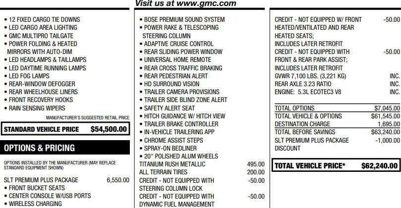 Certified 2022 GMC Sierra 1500 SLT w/ SLT Premium Plus Package AWD/4WD image 2