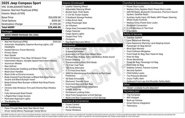 Used 2025 Jeep Compass Sport image 3