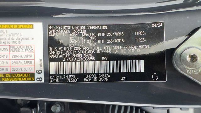 Used 2024 Toyota Land Cruiser w/ Premium Package AWD/4WD image 36