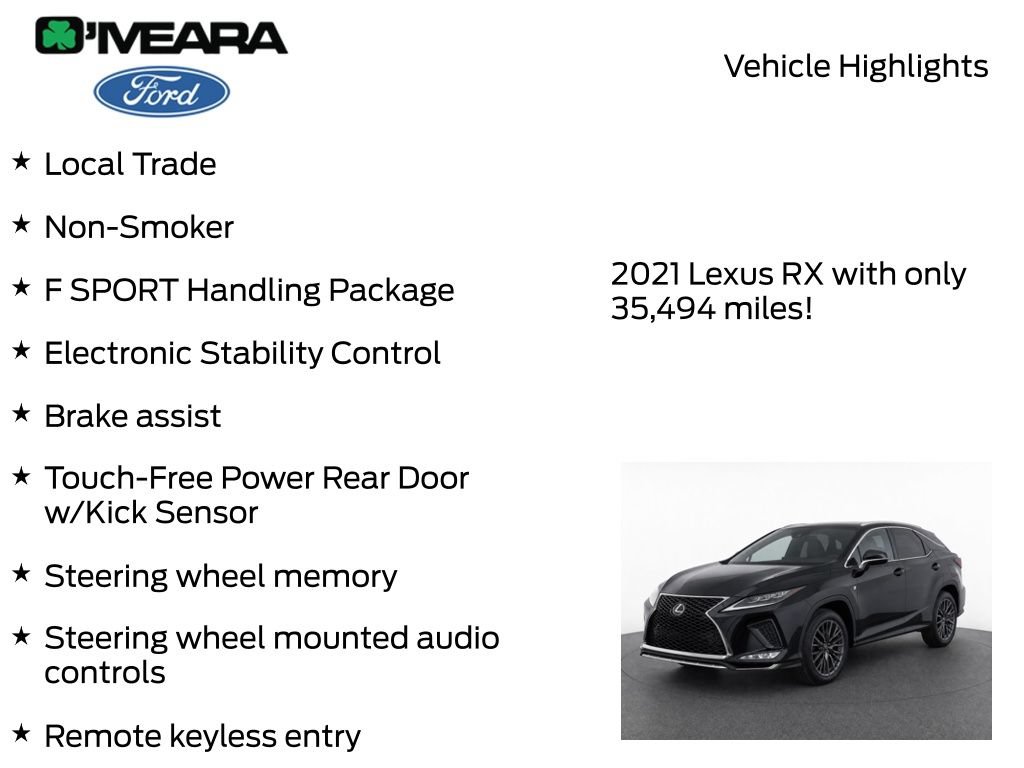 Used 2021 Lexus RX 350 F Sport AWD/4WD image 8