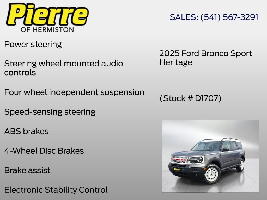 New 2025 Ford Bronco Sport Heritage w/ Convenience Package AWD/4WD image 12