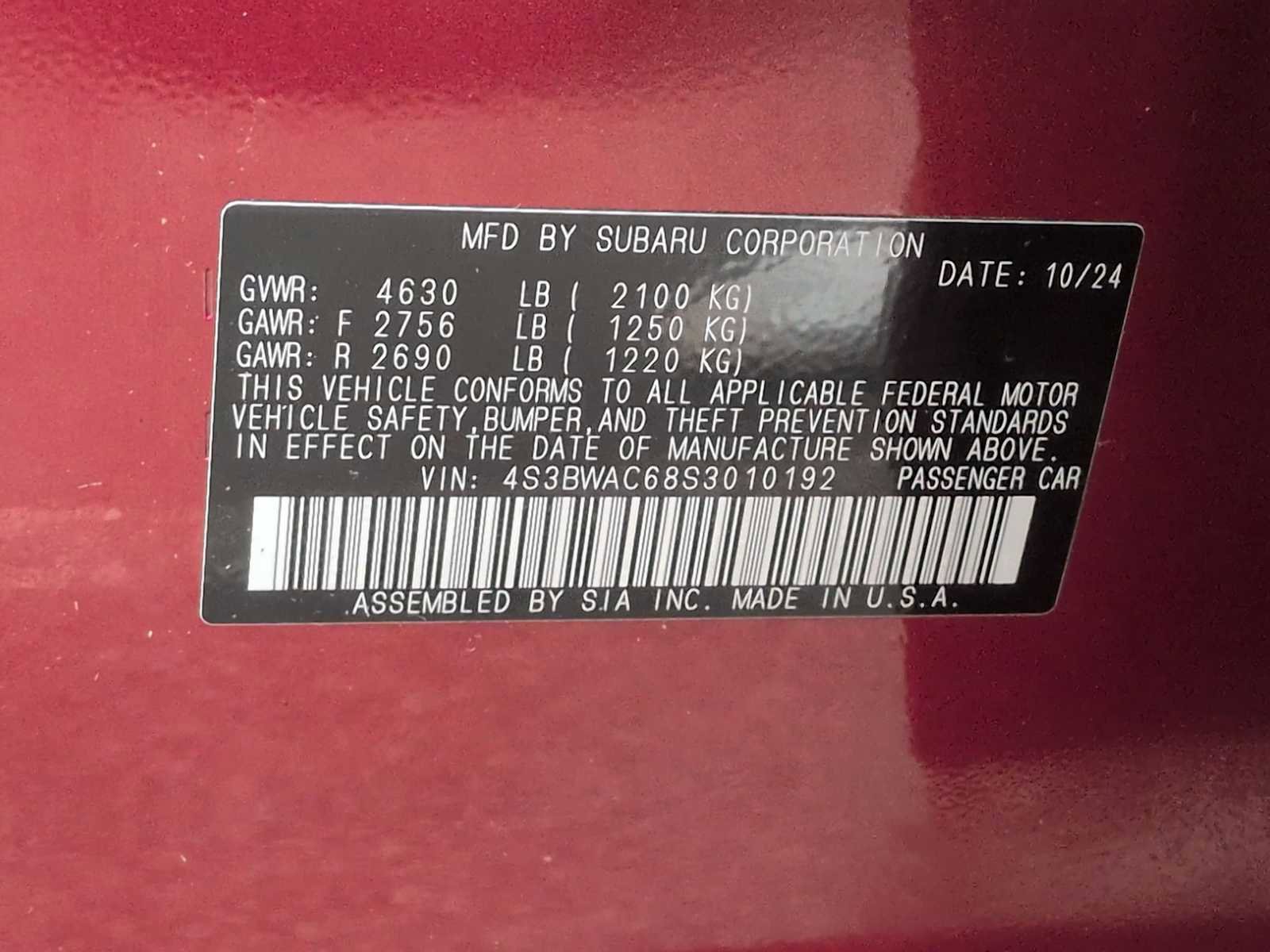 Certified 2025 Subaru Legacy Premium w/ Popular Package #1A image 35