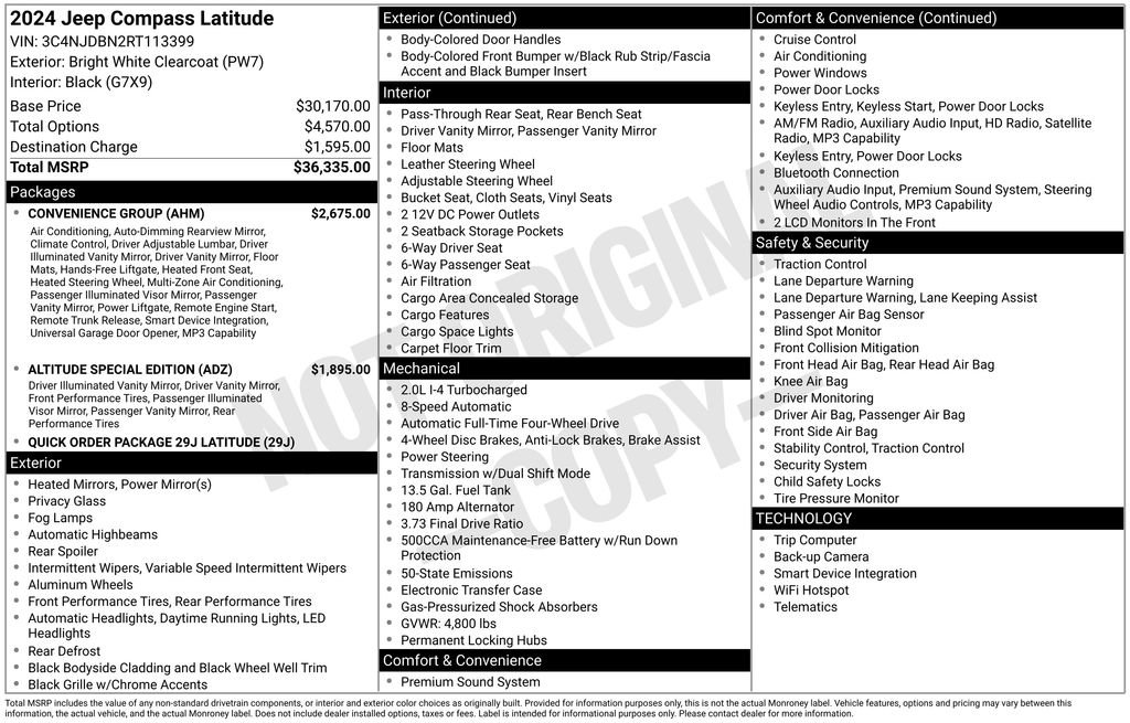 Used 2024 Jeep Compass Latitude w/ Convenience Group image 21