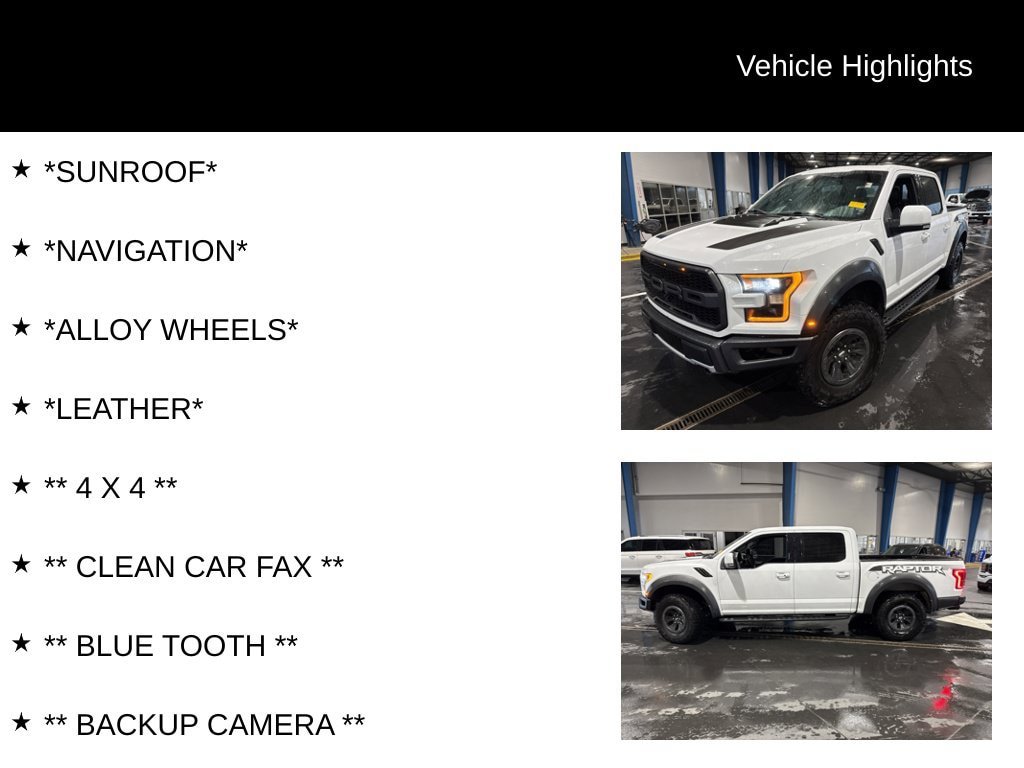 Used 2017 Ford F150 Raptor w/ Equipment Group 802A Luxury AWD/4WD image 4