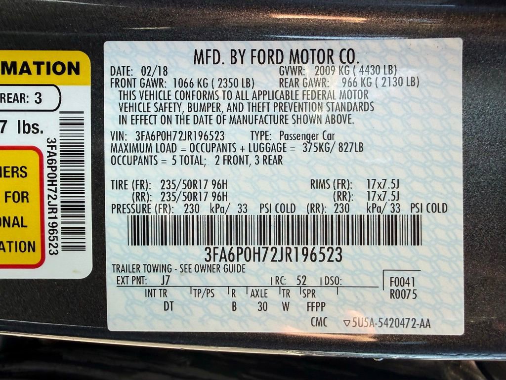 Used 2018 Ford Fusion SE w/ Fusion SE Technology Package FWD image 32