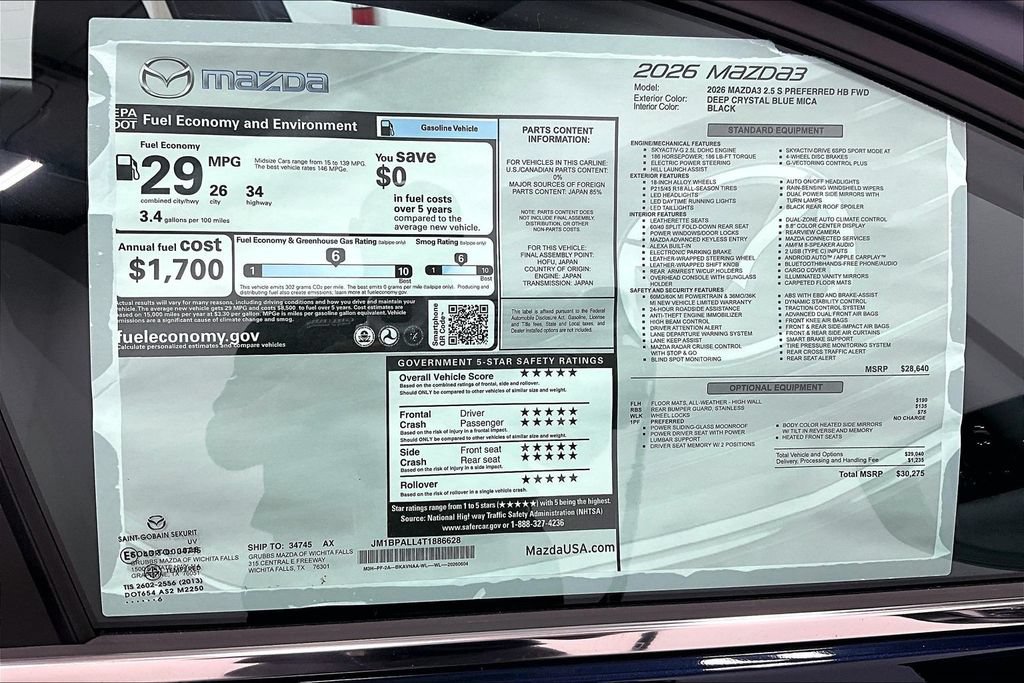 New 2026 MAZDA MAZDA3 s FWD image 35