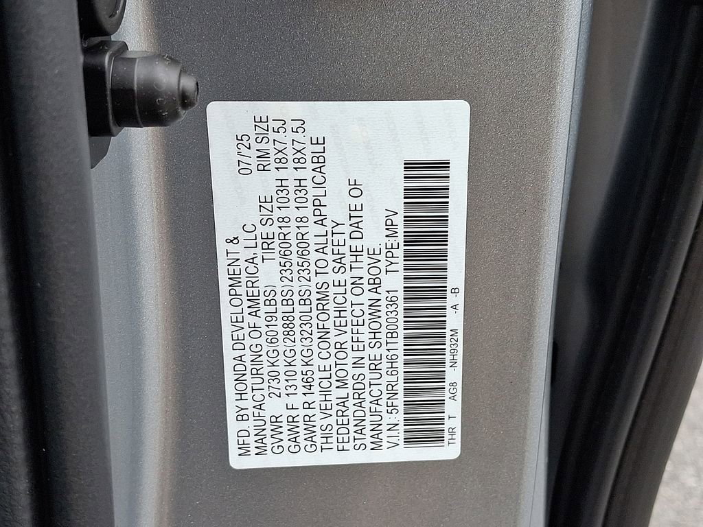 New 2026 Honda Odyssey EX-L image 10