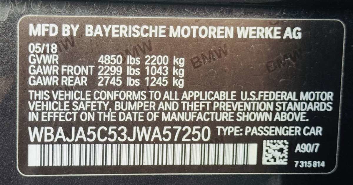 Used 2018 BMW 530i w/ Premium Package image 42