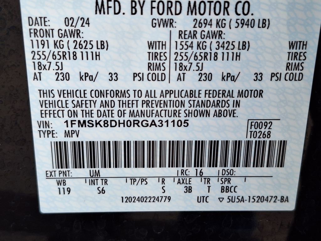 Used 2024 Ford Explorer XLT w/ Equipment Group 202A image 36