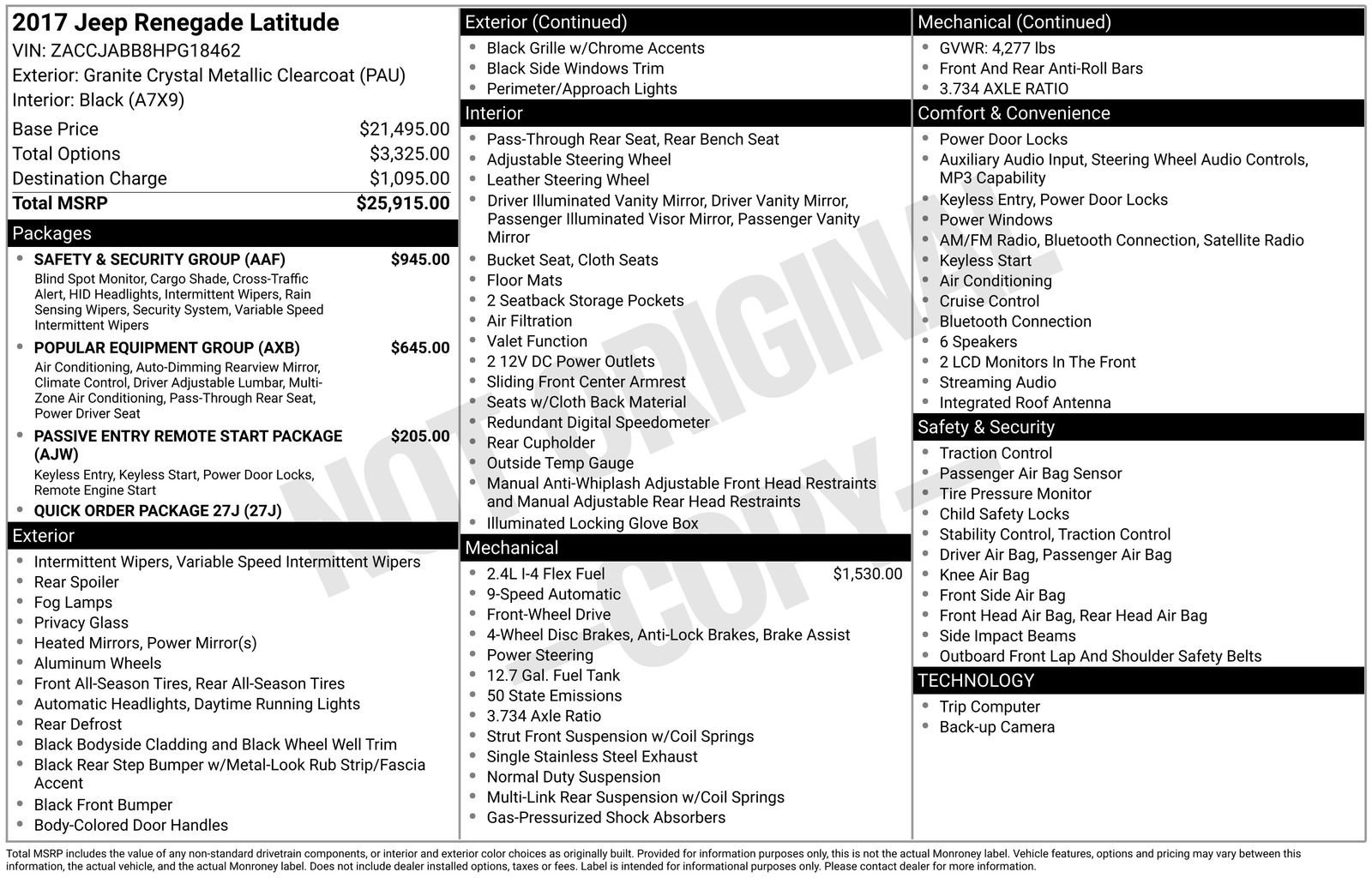 Used 2017 Jeep Renegade Latitude w/ Safety & Security Group image 6