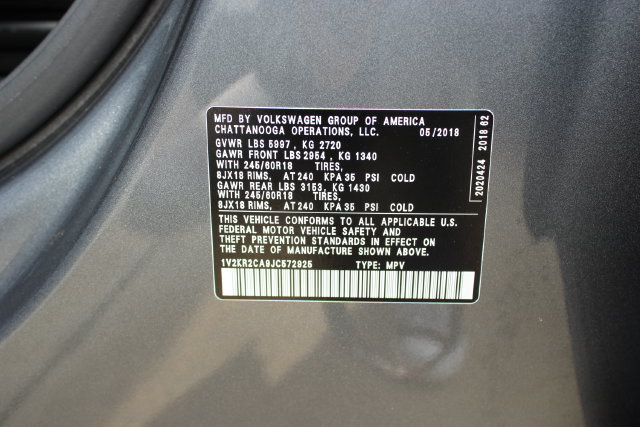 Used 2018 Volkswagen Atlas SE AWD/4WD image 49