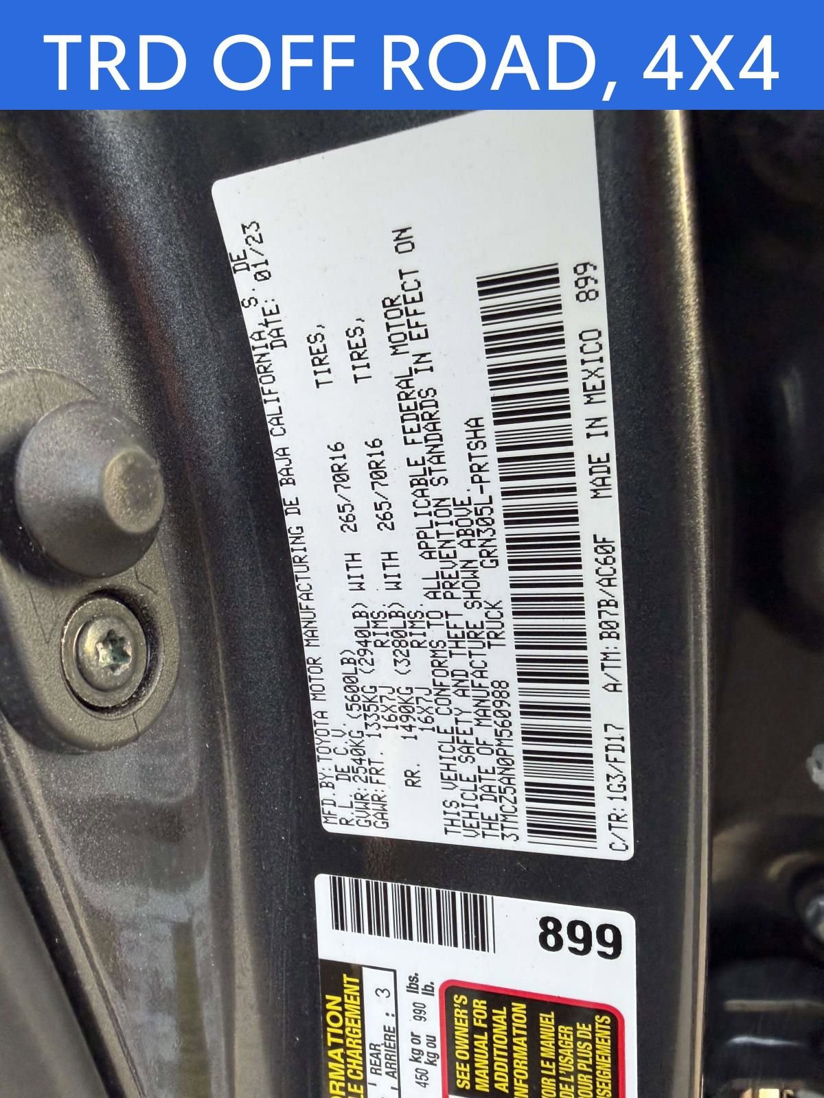 Certified 2023 Toyota Tacoma TRD Off-Road image 23