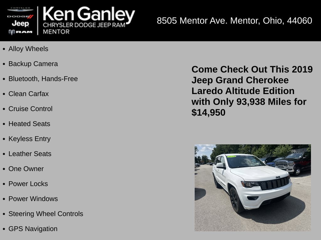 Used 2019 Jeep Grand Cherokee Altitude AWD/4WD image 5