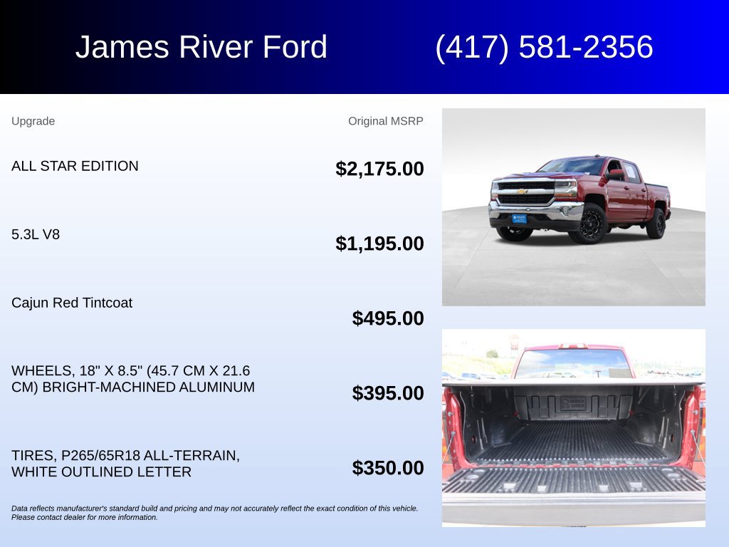 Used 2018 Chevrolet Silverado 1500 LT w/ All Star Edition AWD/4WD image 5