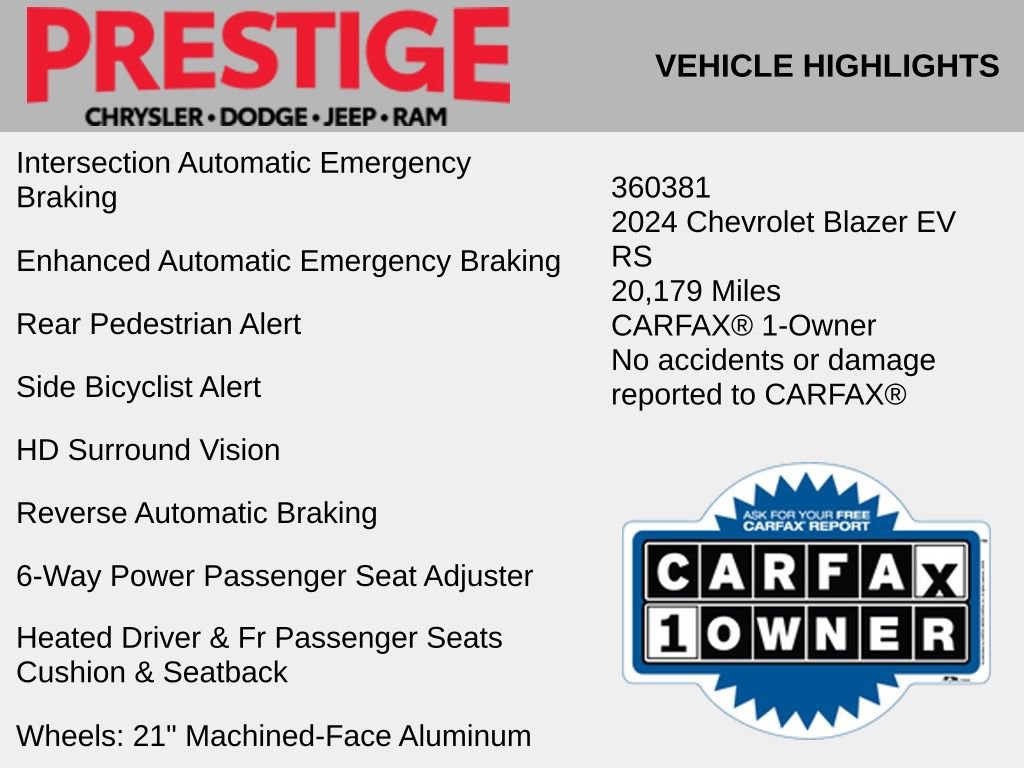 Used 2024 Chevrolet Blazer EV RS RWD image 8