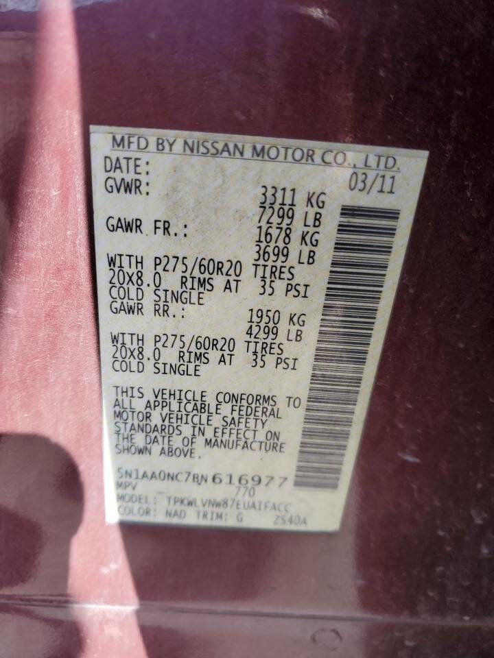 Used 2011 Nissan Armada Platinum image 13