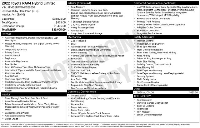 Certified 2022 Toyota RAV4 Limited AWD/4WD image 23