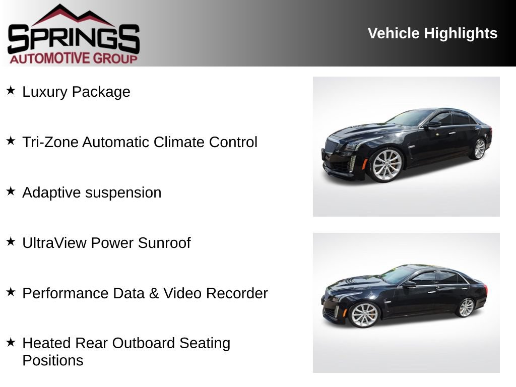 Used 2017 Cadillac CTS V w/ Luxury Package RWD image 2