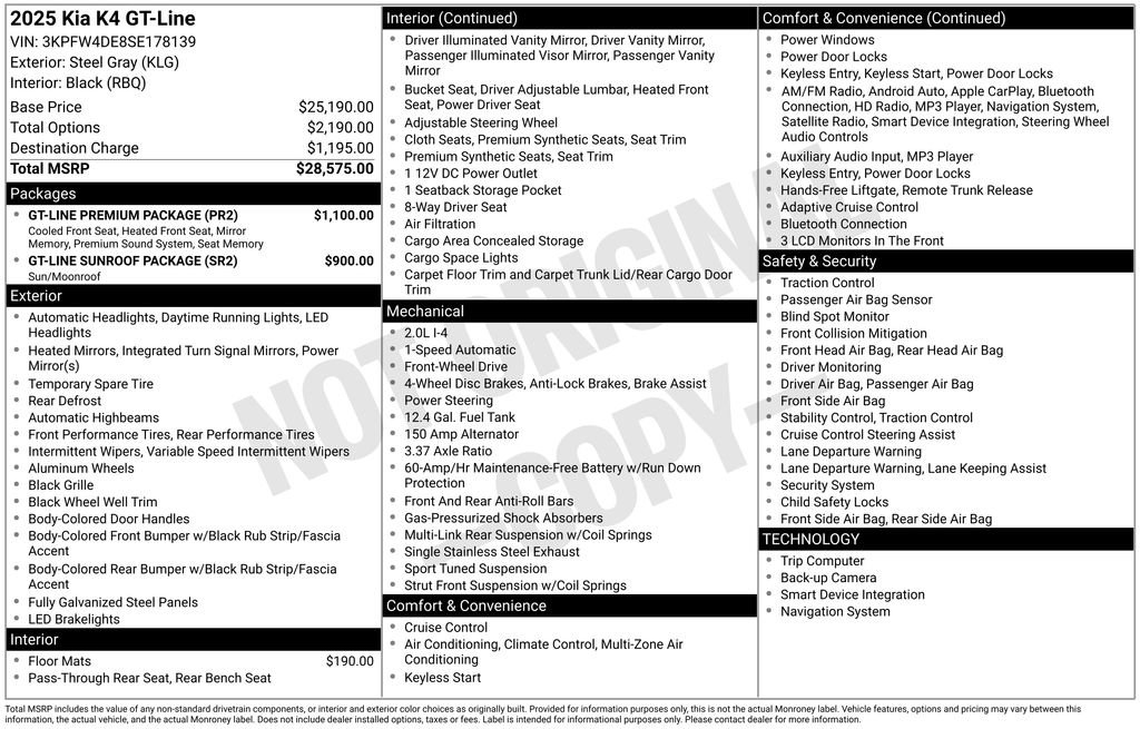 New 2025 Kia K4 GT-Line w/ GT-Line Premium Package image 34