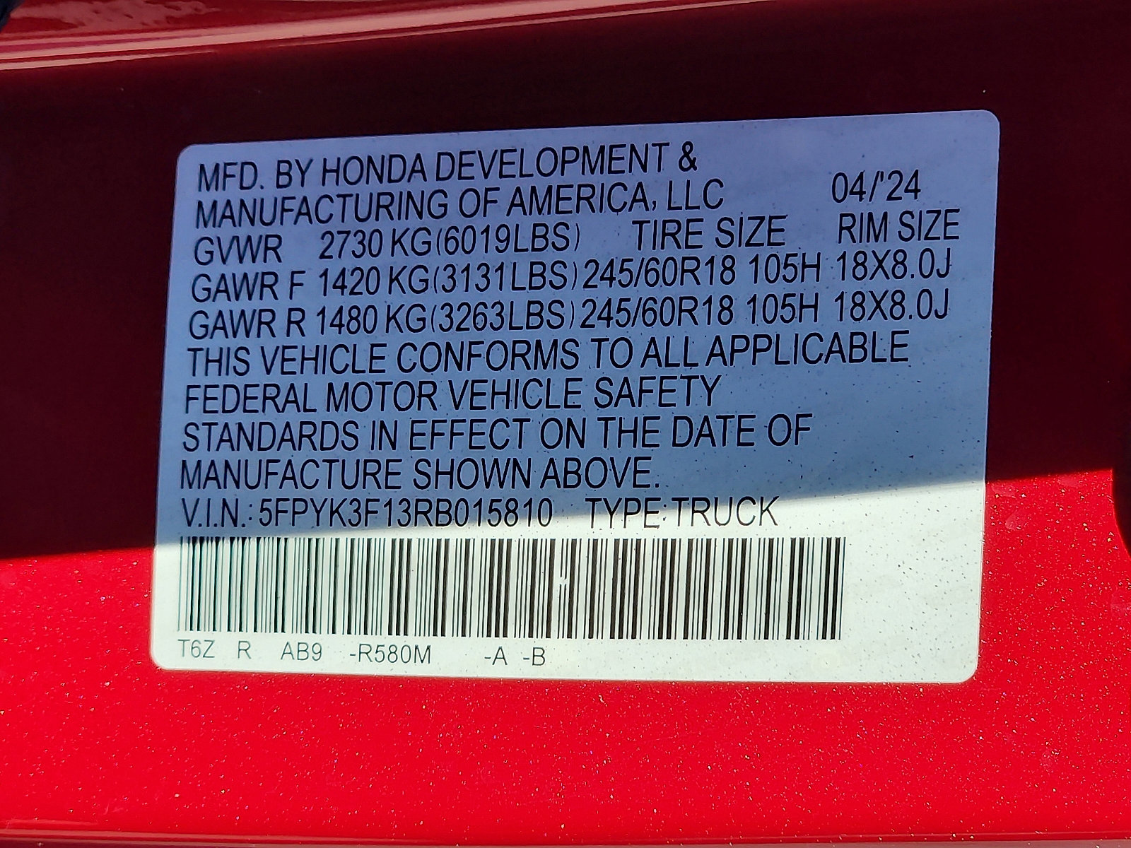 Used 2024 Honda Ridgeline Sport image 27