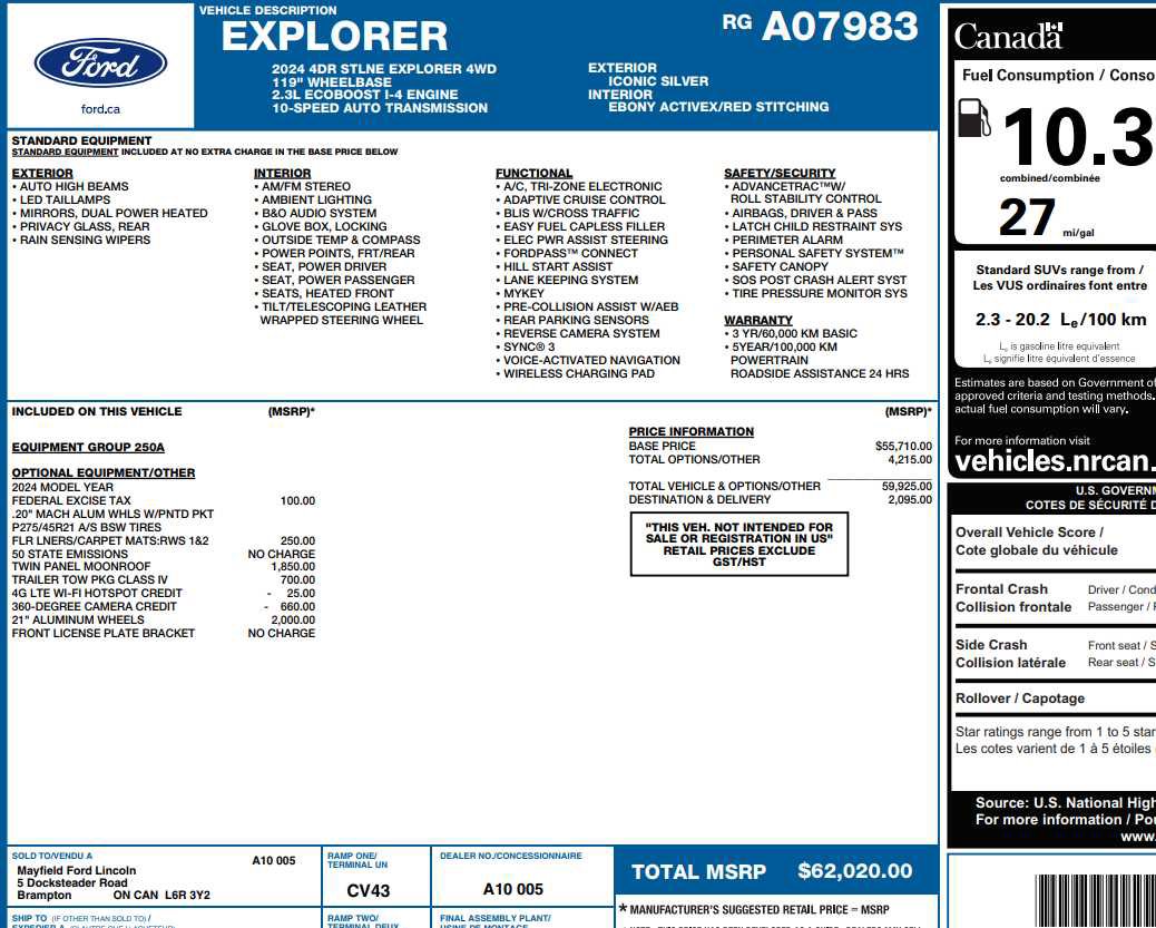 Used 2024 Ford Explorer ST-Line w/ Class IV Trailer Tow Package AWD/4WD image 2