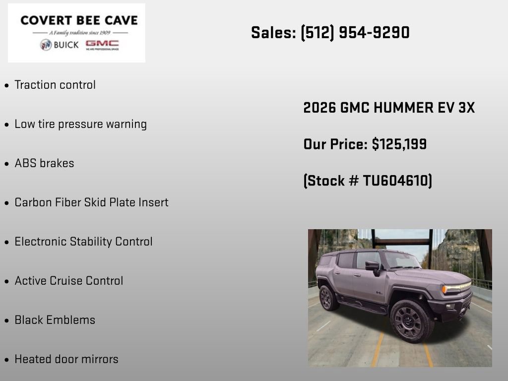 New 2026 GMC Hummer EV 3X w/ Carbon Fiber Edition Package AWD/4WD image 12