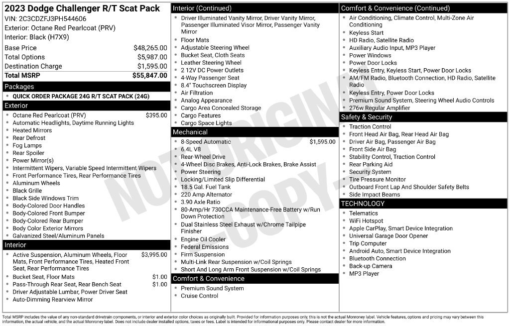 Used 2023 Dodge Challenger R/T Scat Pack RWD image 32