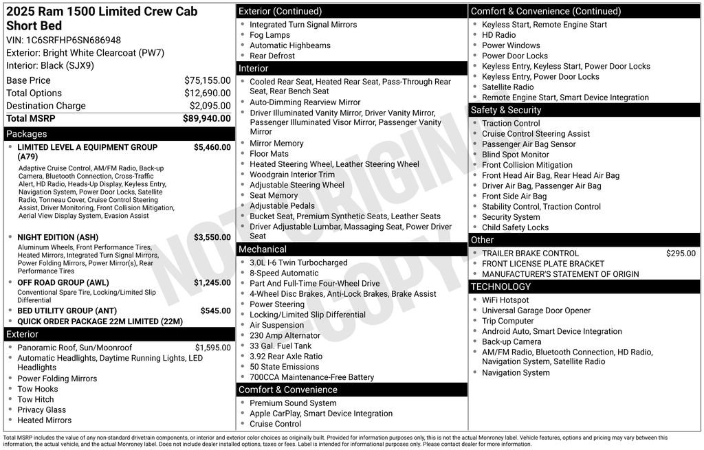 Used 2025 RAM 1500 Limited AWD/4WD image 48
