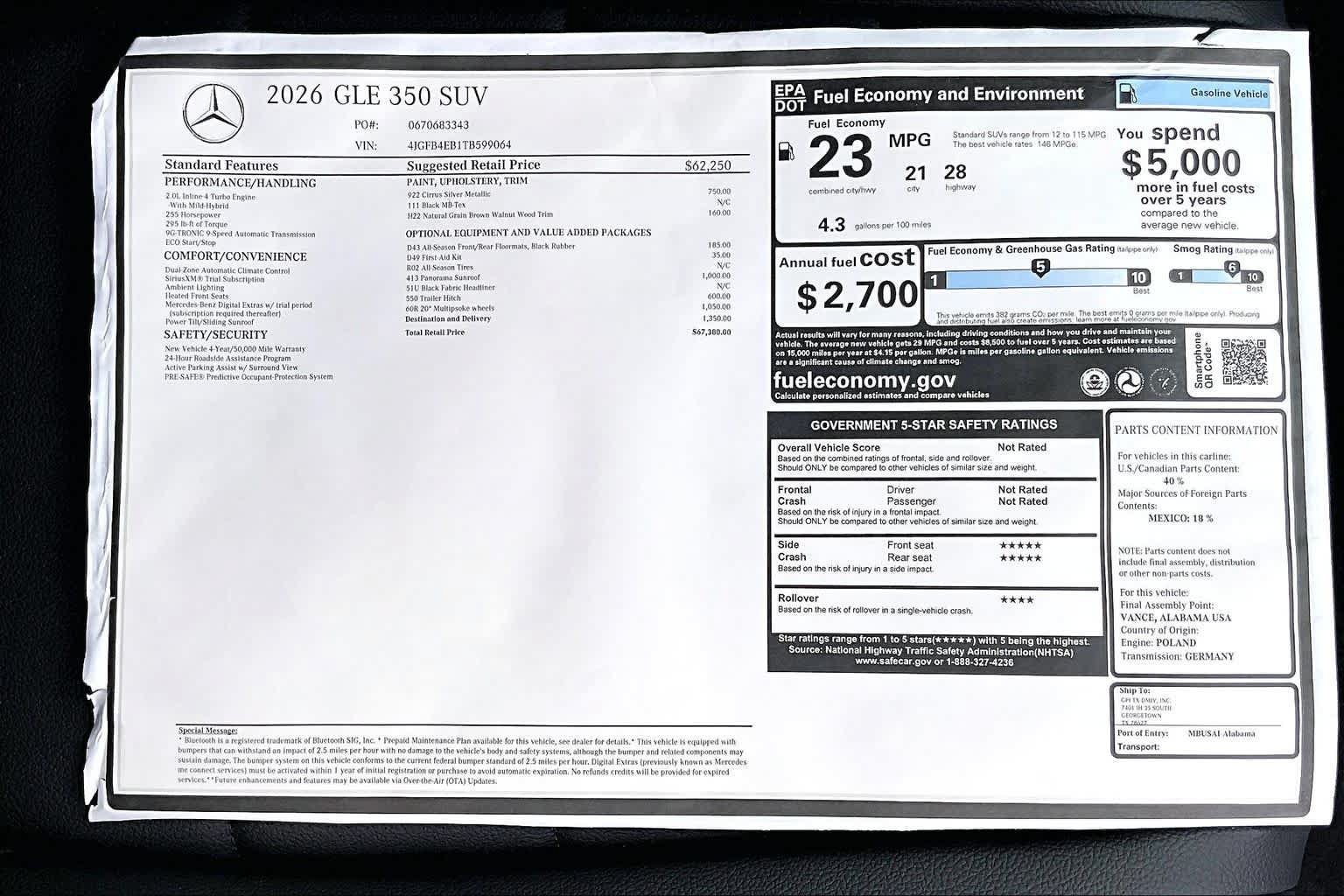 New 2026 Mercedes-Benz GLE 350 4MATIC image 22