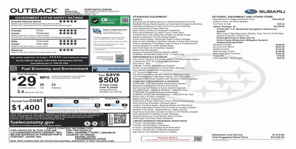 Used 2020 Subaru Outback Limited image 8