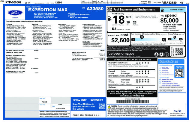 New 2027 Ford Expedition Max King Ranch RWD image 4