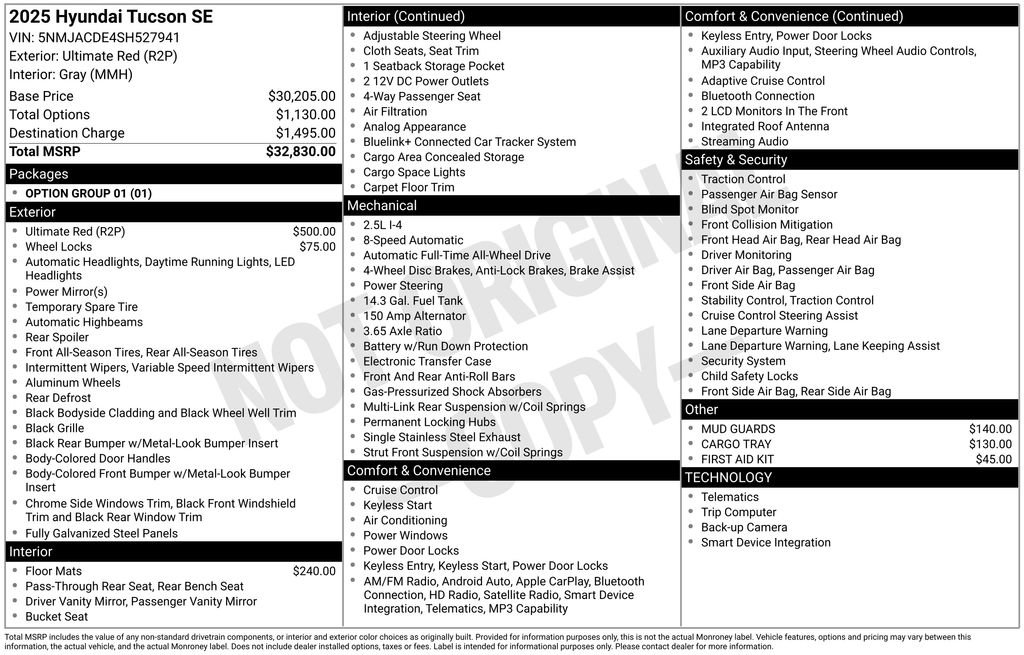 Certified 2025 Hyundai Tucson SE AWD/4WD image 6