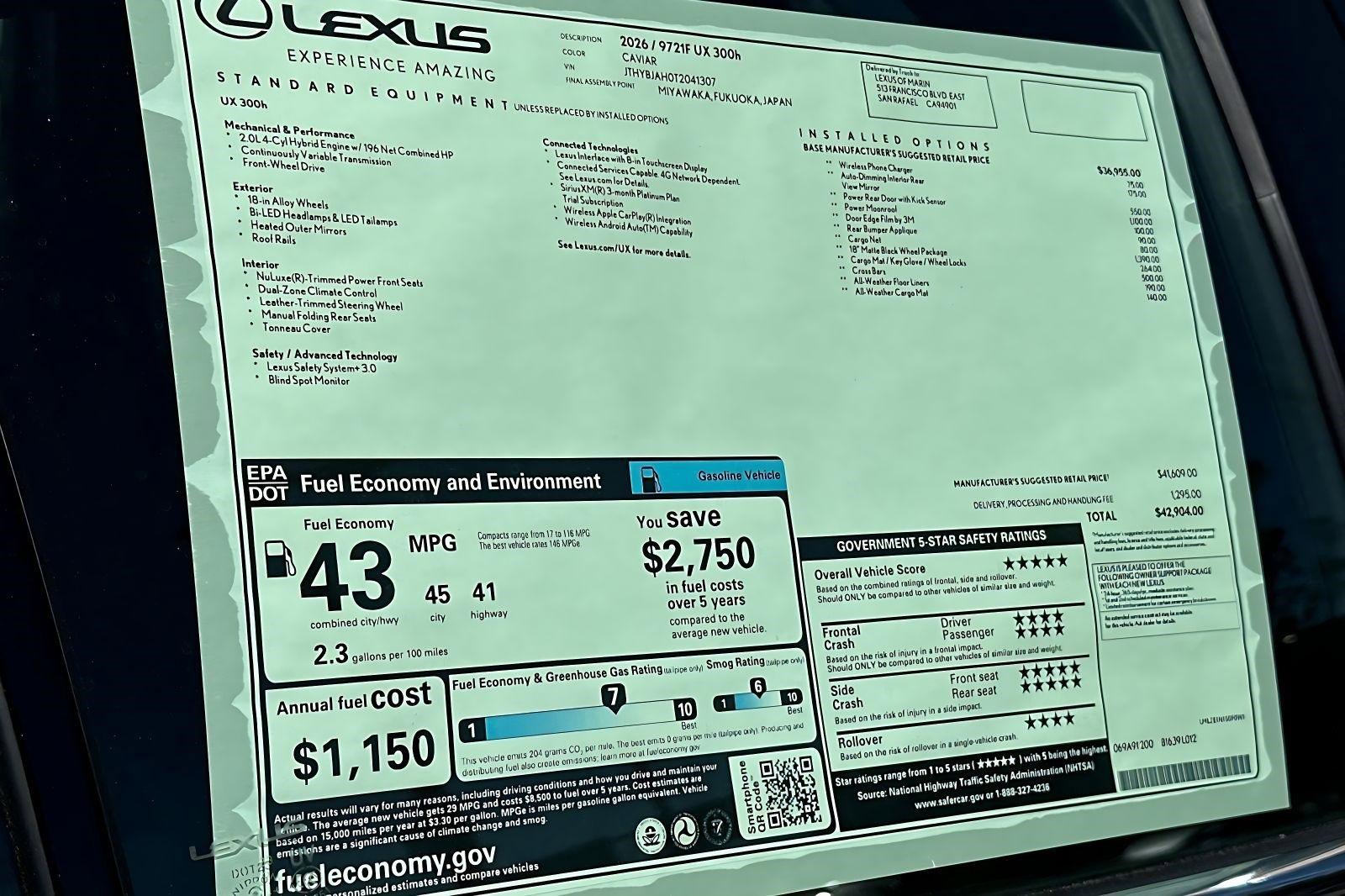 New 2026 Lexus UX 300h FWD image 29