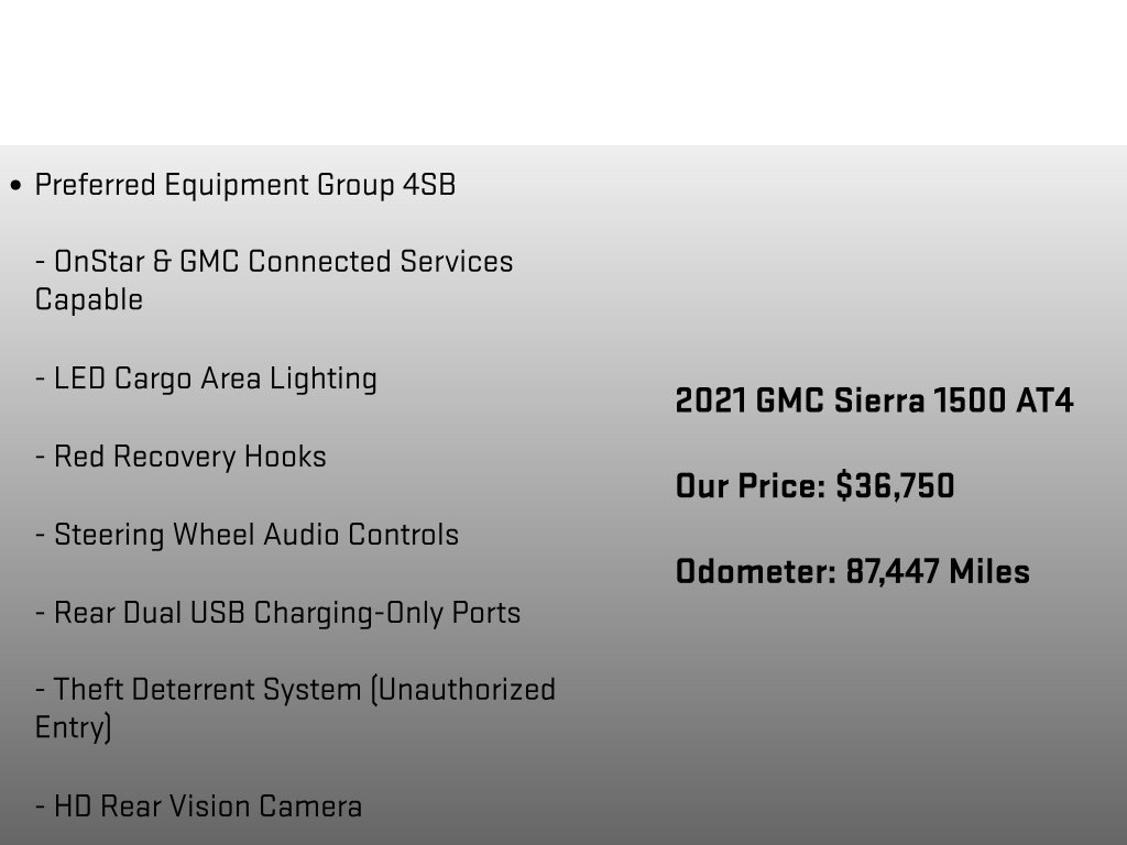 Used 2021 GMC Sierra 1500 AT4 w/ AT4 Preferred Package AWD/4WD image 30