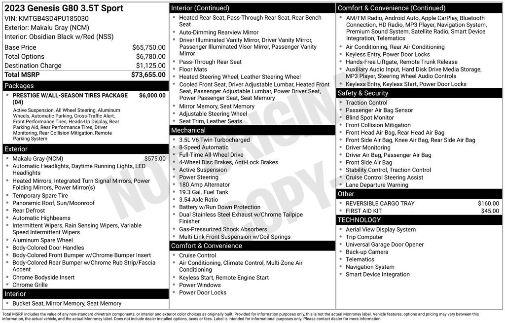 Used 2023 Genesis G80 3.5T Sport image 6