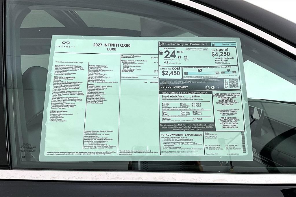 New 2027 INFINITI QX60 Luxe w/ Cargo Package FWD image 36