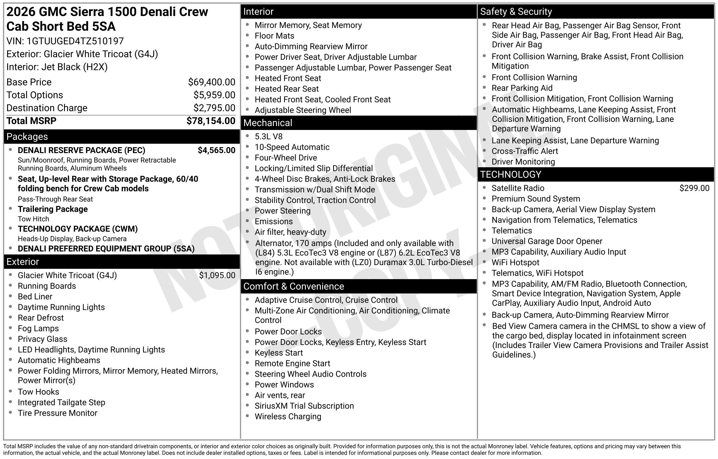 New 2026 GMC Sierra 1500 Denali w/ Denali Reserve Package AWD/4WD image 3