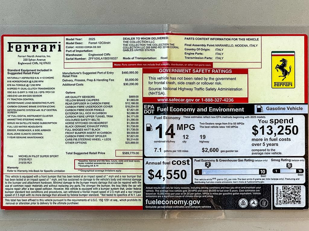 Certified 2025 Ferrari 12Cilindri RWD image 40
