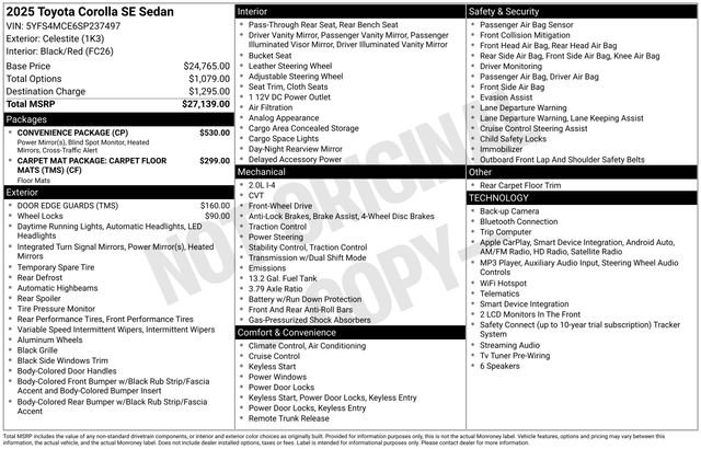 Certified 2025 Toyota Corolla SE w/ Convenience Package FWD image 28