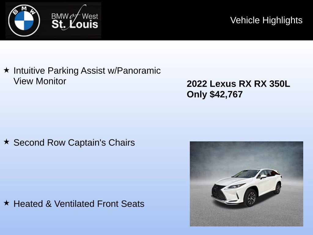 Used 2022 Lexus RX 350L Premium w/ Premium Package image 24