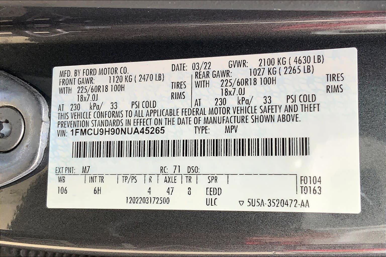 Used 2022 Ford Escape SEL AWD/4WD image 31