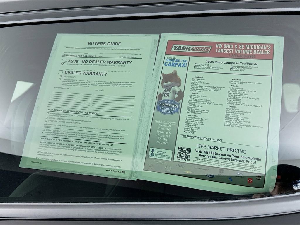 Certified 2025 Jeep Compass Trailhawk w/ Trailhawk Elite Group image 16