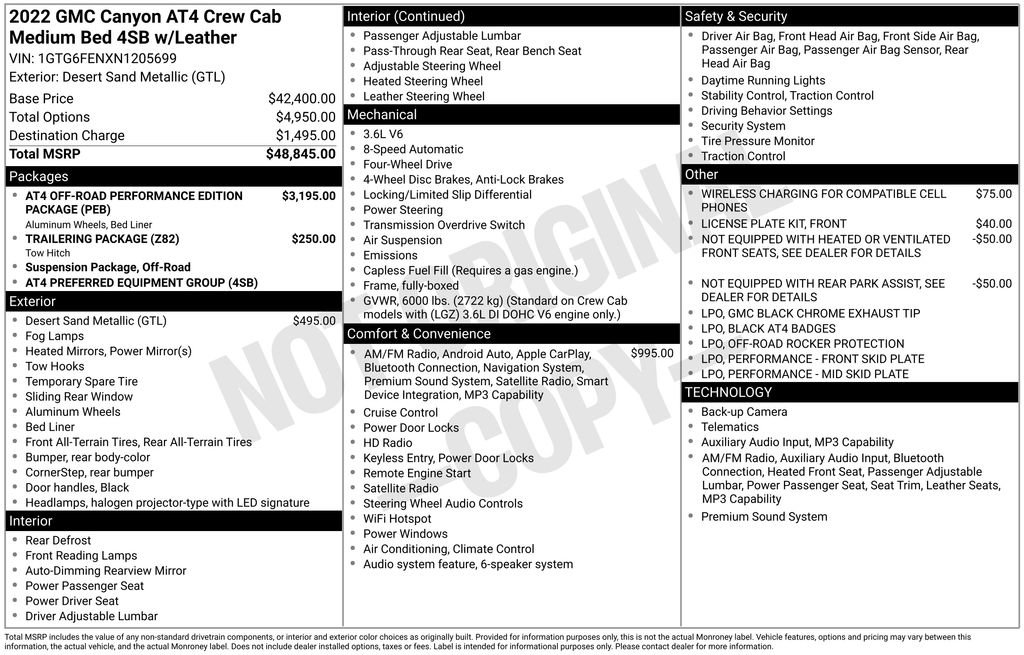 Used 2022 GMC Canyon AT4 AWD/4WD image 8