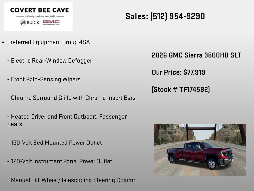New 2026 GMC Sierra 3500 SLT w/ Texas SLT Premium Package image 12