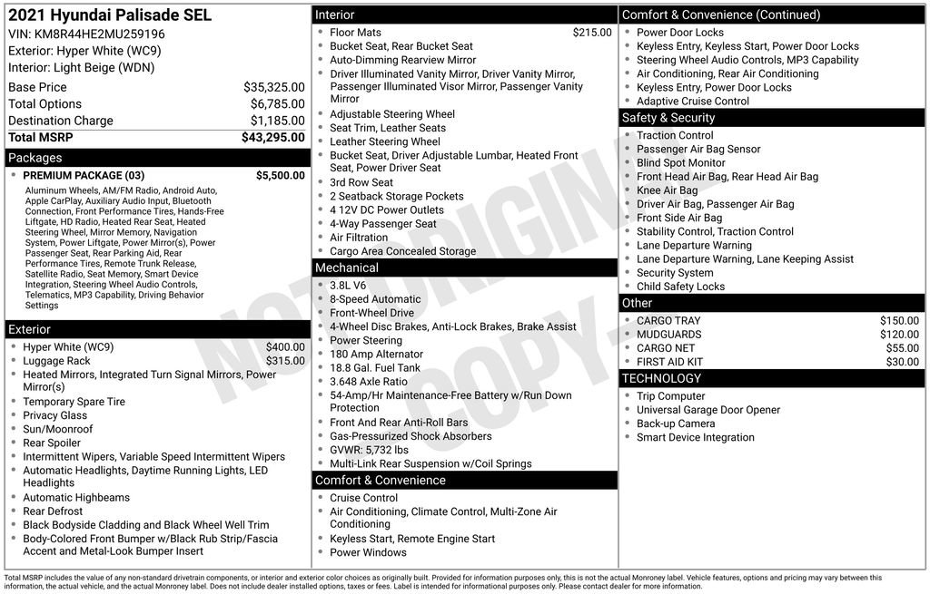 Used 2021 Hyundai Palisade SEL w/ Premium Package image 54