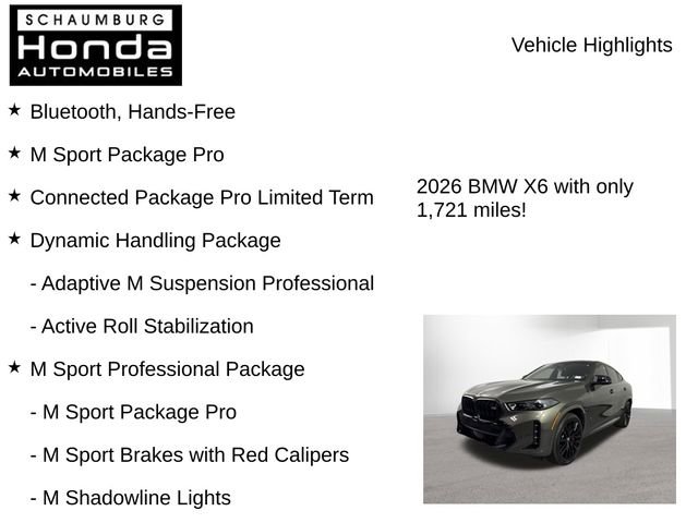 Used 2026 BMW X6 M60i w/ Dynamic Handling Package AWD/4WD image 8
